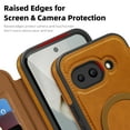 thumbnail image 6 of Allytechgroup Google Pixel 9 Wallet Case Compatible with MagSafe, PU Leather Folio Card Holder RFID Blocking Shockproof Flip Cover Hidden Closure Phone Case for Google Pixel 9, Brown, 6 of 8