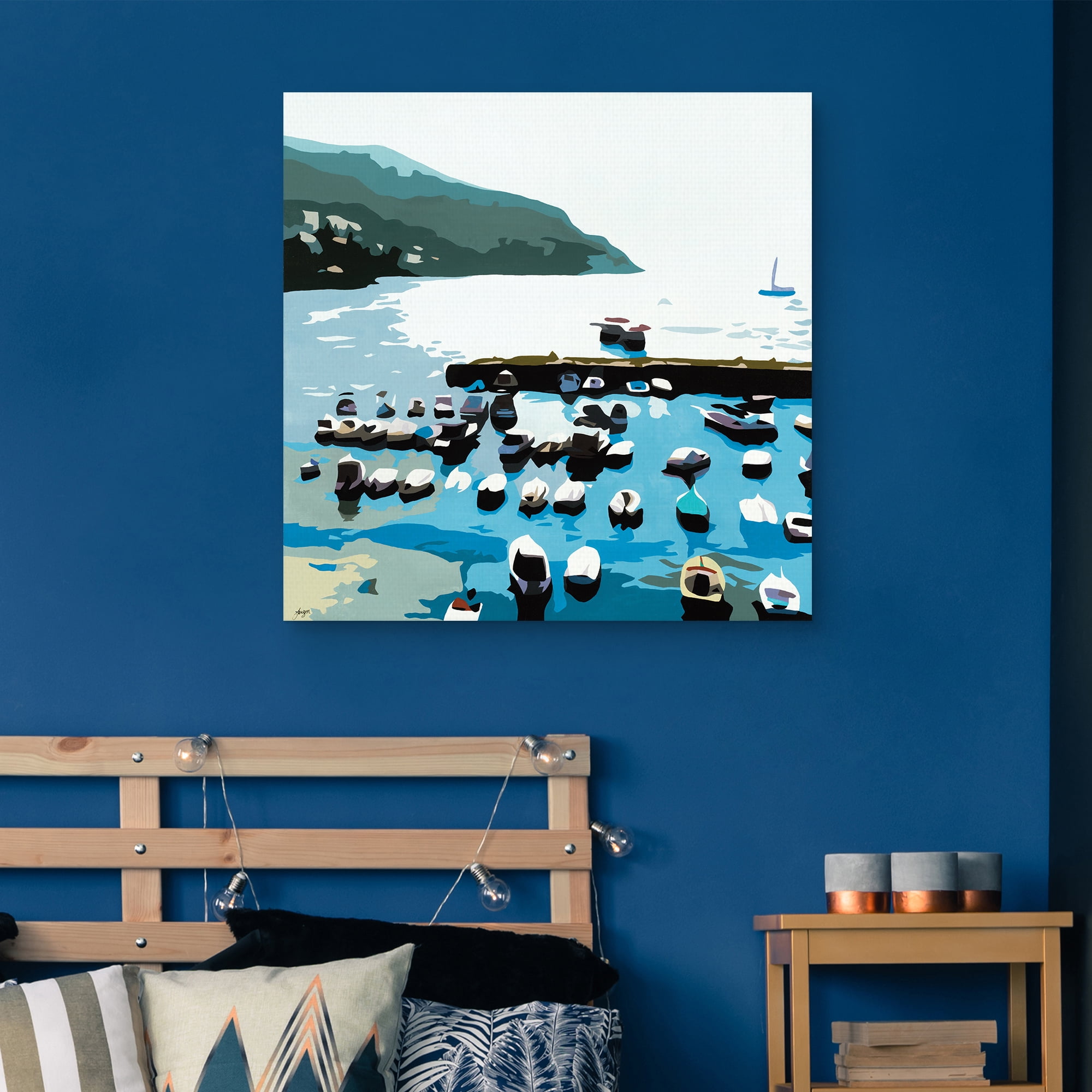 Boats by Bethann Lawson Canvas Art Print