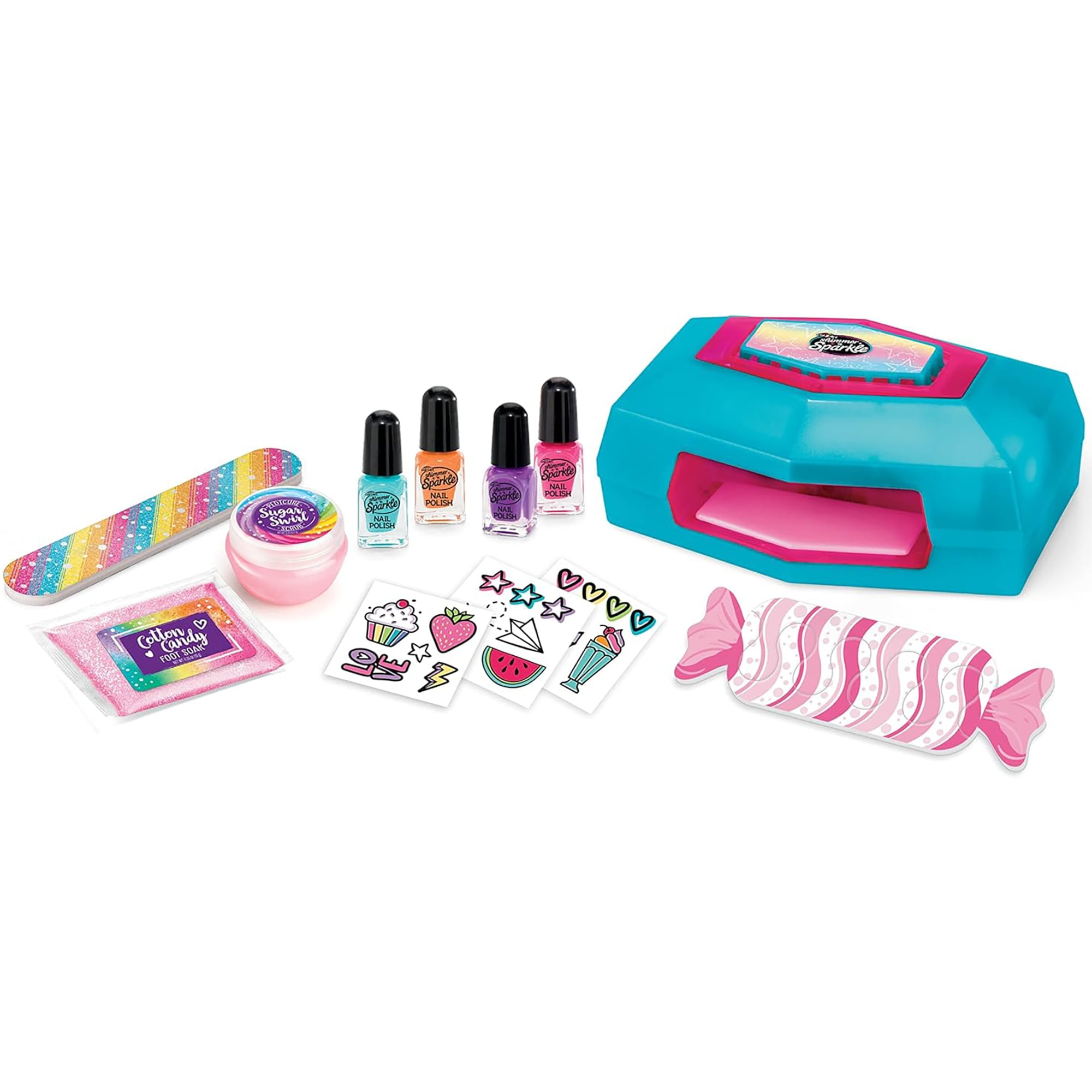 Cra-Z-Art Shimmer ‘N Sparkle: Ultimate Pedicure Party - Includes Real Nail Dryer, Bright Rainbow Nail Polish & Cool Tattoos, Girls & Kids, Ages 8+ Cra-Z-Art Shimmer ‘N Sparkle: Ultimate Pedicure Party - Includes Real Nail Dryer, Bright Rainbow Nail Polish & Cool Tattoos, Girls & Kids, Ages 8+