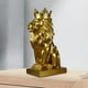 thumbnail image 5 of Colección de estatuas de cabeza 3D modernas, decoración de mesa, figurita de Animal, adorno de resina, escultura artesanal para el hogar, Dorado perfecl Escultura de León, 5 of 8