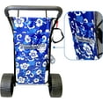 thumbnail image 6 of Beach Cart Heavy Duty Folding Ocean Utility Wagon Large Sand Wheels Holds 4 Folding Chairs Storage Pouch Umbrella Holder – Flower Pattern, 6 of 8