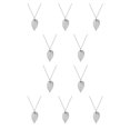 thumbnail image 1 of Qarigey Joyería de mujer, accesorio de joyería de estilo Simple, adorno de ropa, colgante en forma de hoja, collares para niñas, decoración de ropa, Plata 10piezas Qarigey CBP201533, 1 of 5