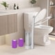 thumbnail image 1 of Juego de 13 escobillas de baño, cepillo para inodoro, almohadilla de limpieza, kit de inicio, recambios, material PP, soporte de pared, apto para baño 12 cabezas moradas, 1 of 8