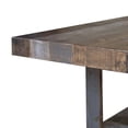 thumbnail image 2 of Linn 54 Inch Square Dining Table - Open Shelf - Gray - Rustic Brown Pine Wood, 2 of 4