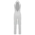 thumbnail image 4 of Sxiwei Womens Shiny Sequins Fringe Jumpsuit Jazz Costume Flowy Tassel Leotard Performance Dancewear Silver L, 4 of 7