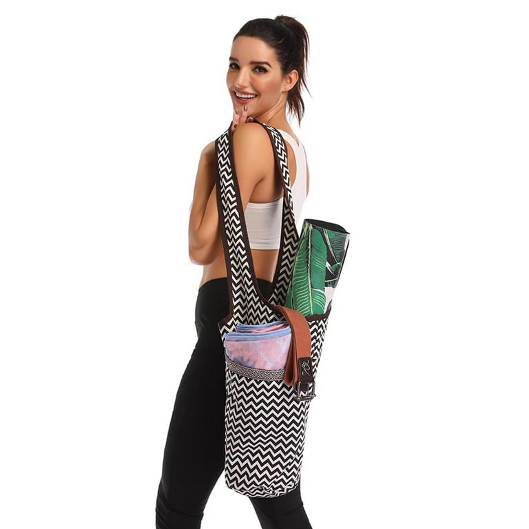 Visland Yoga Mat Bag - Long Tote with Pockets - Holds More Yoga  Accessories. Cute Yoga Mat Holder with Bonus Yoga Mat Strap Elastics.  Stylish and Practical Yoga Mat Bags and Carriers