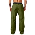 thumbnail image 7 of Men's Lightweight Quick Dry Hiking Running Pants Outdoor Sports Breathable Zipper Pockets Athletic Workout Pants Army Green L, 7 of 7