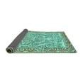 thumbnail image 2 of Ahgly Company Indoor Round Persian Turquoise Blue Traditional Area Rugs, 3' Round, 2 of 4