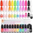 thumbnail image 1 of Set de esmaltes de uñas en gel SAVILAND Airbrush, 12 colores con spray, 1 of 8