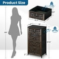 thumbnail image 3 of Farmhouse Dresser for Bedroom with 4 Storage Drawers Wooden Floral Patterns Swirling Vines Symmetry Curved Lines Intricate Dressers Chest of Drawers Fabric Closet Organizers for Entryway, 3 of 7
