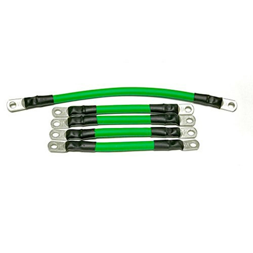 ACDC WIRE AND SUPPLY 2 Gauge Golf Cart Battery Cable Set, (Green) E-Z 2 Or 4 Gauge Wire For Golf Cart