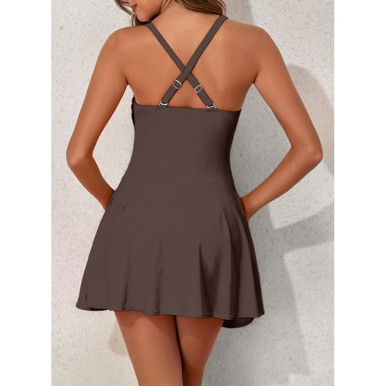 SHEWIN Swim Dress for Women One Piece Tummy Control SHEWIN Swim Dress for Women One Piece Tummy Control