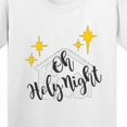 thumbnail image 4 of Inktastic Oh Holy Night Christmas Nativity with Yellow Stars Youth T-Shirt, 4 of 5