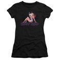 thumbnail image 2 of Betty Boop Glowing S/S Junior Women's T-Shirt Sheer Black, 2 of 2