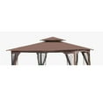 thumbnail image 6 of 10X10 Ft Patio Double Roof Gazebo Replacement Canopy Top Fabric,Brown Brown Polyester, 6 of 7