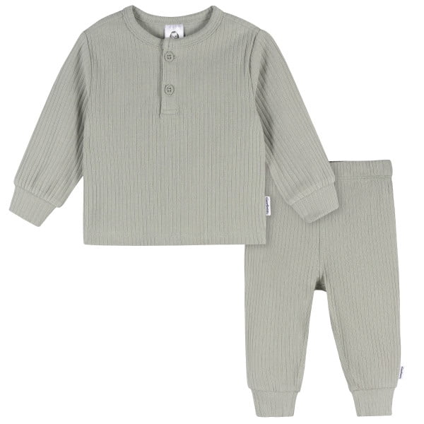 Gerber Baby Boy 2-Pack Top & Pants Set Wrought Iron Sizes 0-24 Months