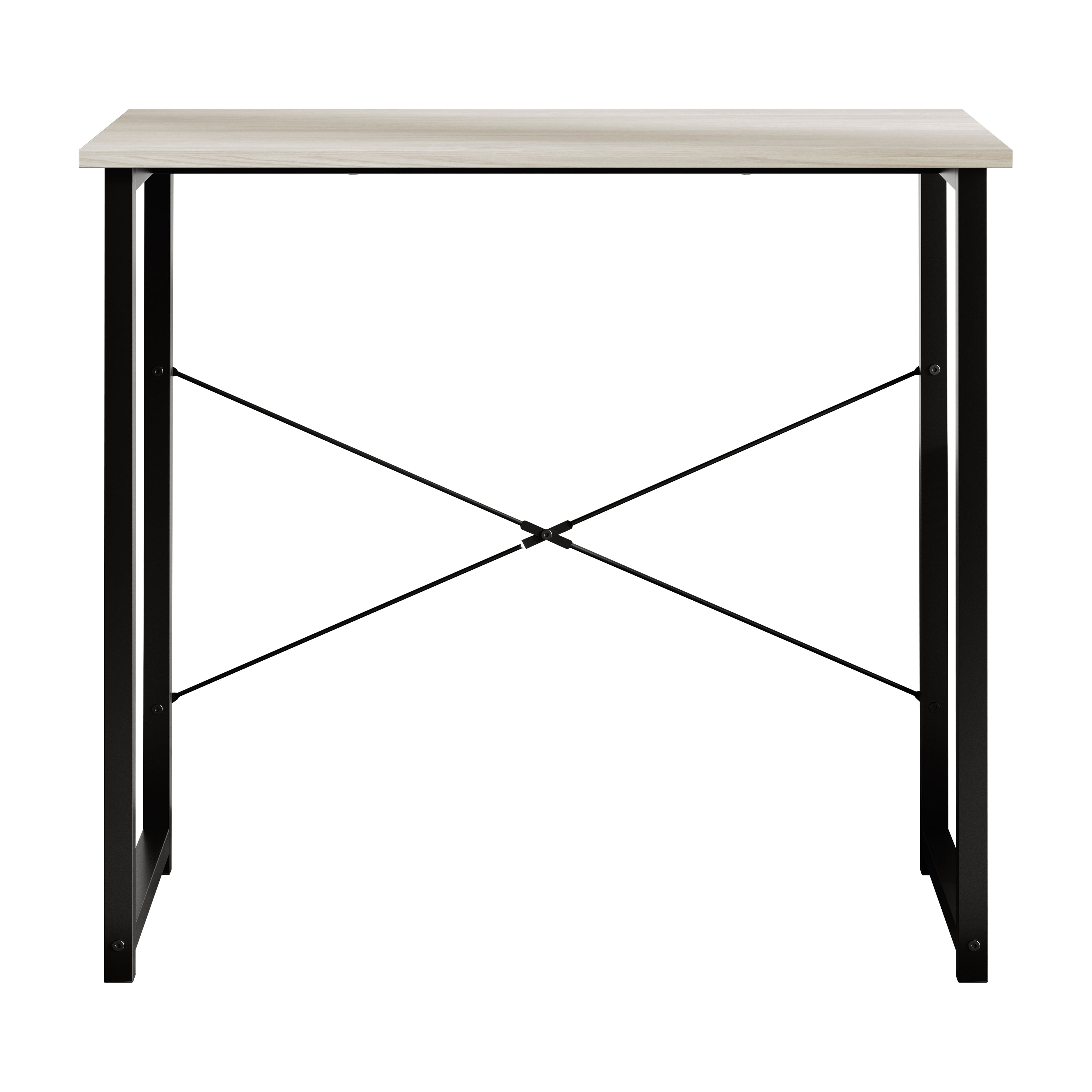 Castle Place Modern 31" Metal Computer Desk, Light Grey