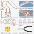 thumbnail image 4 of GFDYREE Hypoallergenic Earring Hooks, 602 Pcs Silver and Rose Golden Plated Earring Hook, Earring Kit include Earring Backs, Jump Rings, Earring Findings, DIY Jewelry Making Tools, 4 of 6