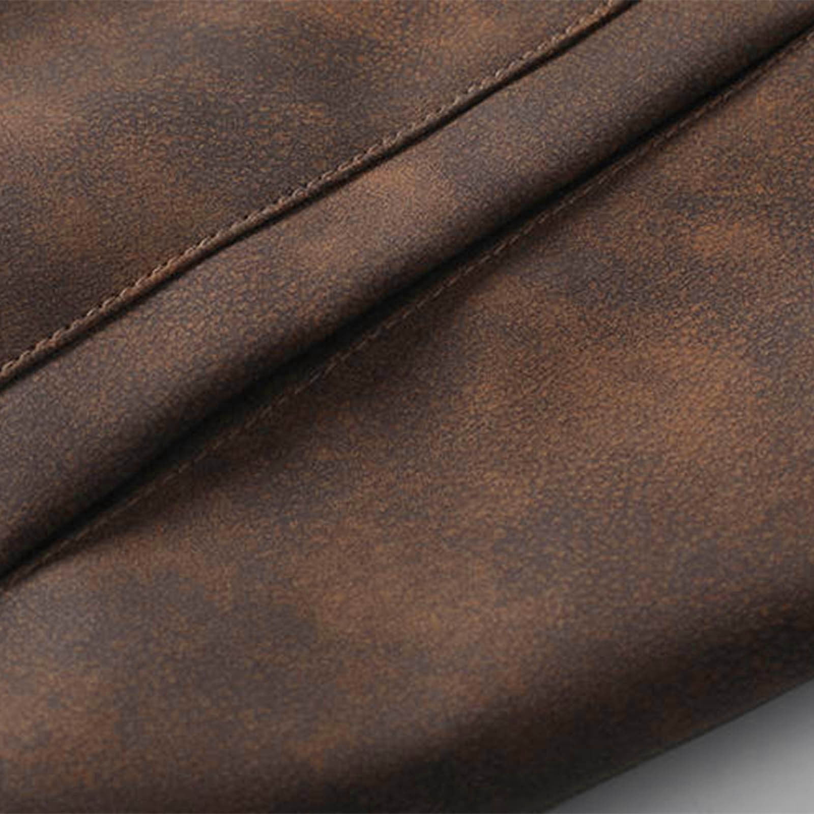 Dxzfnsa Mens Jackets Men Casual Solid Color Leather Coats Fashionable Flip Collar Long Sleeve Jacket Coats Fall and WInter Soft Jackets Hoodless Outerwears
