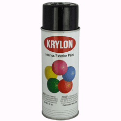 Krylon K01601 12 oz Aerosol Can Water Based Acrylic Lacquer Spray Paint,  Gloss Black