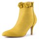 thumbnail image 1 of Botines de Tacón de Aguja Allegra K con Volantes Punta Estrecha Amarillo 41, 1 of 7