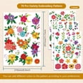 thumbnail image 2 of 4 Pcs Water Soluble Embroidery Stabilizers Flower Adhesive Hand Sewing 11.7x8.3inch Embroidery Transfer Paper Boho Leaf for Stitch Embroidery Designs Hand Sewing Lover, 2 of 8