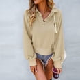 thumbnail image 4 of Yidarton 2022 autumn and winter long-sleeved sweater solid color sweater hot sweater women's one piece for sale Apricot S, 4 of 8