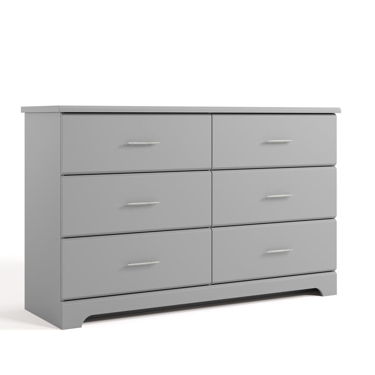 Storkcraft Brookside 6 Drawer Dresser, Pebble Gray