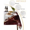 thumbnail image 2 of Marble Red Table Cloth, Modern Abstract Gold White Brick Stone Motif Waterproof Tablecloth for Square Tables, Reusable Washable Fabric Table Cover for Restaurant Kitchen Dining Tables 60"x60", 2 of 6