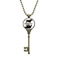 thumbnail image 1 of Reflection Stock Market Bull Key Necklace Pendant Tray Embellished Chain, 1 of 3
