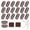 Dark Brown 20pcs U-Shape, variant on 20 Pieces Hair Extension Clips, Beige Wig Clip with Needles and Threads Set | U-Shaped 32 mm Stainless Steel Snap Clips for Wigs, Hair Bangs, Toppers, Toupees, Hair Extensions