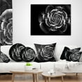 thumbnail image 4 of Designart Fractal Silver Rose in Dark - Floral Throw Pillow - 18x18, 4 of 5