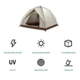 thumbnail image 2 of TFixol Tente de Camping Familiale à Installation Instantanée - Imperméable, Résistante aux UV, Portable pour 2-3 Personnes, Vert Foncé, 2 of 6