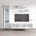 thumbnail image 4 of Wall Mounted Floating Modern Entertainment Center Fly G, White, G2, 4 of 5