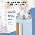 thumbnail image 4 of Fijinhom 12oz Kids Water Bottle with Straw, Stainless Steel, BPA-Free, Leak-Proof, Vacuum Insulated for School or Travel,Blue, 4 of 7