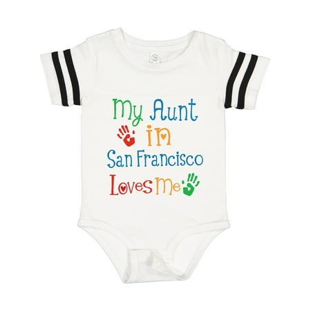 

Inktastic My Aunt in San Francisco Loves Me Gift Baby Boy or Baby Girl Bodysuit