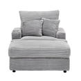thumbnail image 6 of Upholstered Armchair with  Ottoman , Sleeper Chair ,Corduroy Chaise Longue Chair , Comfy Deep Seat Oversized Chaise Lounge Indoor with cup holder, 6 of 12