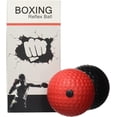 thumbnail image 1 of Balle de Réflexe de Boxe, Balle de Boxe à 2 Niveaux de Difficulté avec Bandeau, Plus Douce Que la Balle de Tennis, Convient pour la Réaction, l'Agilité, la Vitesse de Frappe, les Compétences de Combat et l'Entraînement de la Coordination Main-il, 1 of 3