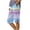 01-Blue, variant on Women's Summer Printed Bermuda Shorts Loose Fit Straight Leg Side Button Slit Pocket Casual Beach Vacation Shorts
