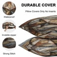 thumbnail image 4 of Waterproof Throw Pillow Covers Set of 2, 24x24 Inch Vintage Farmhouse Decorative Pillowcases Outdoor Pillow Slip Cushion Covers Set for Couch Tent Country Western Texas Star Wood Grain, 4 of 7