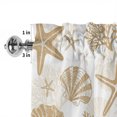Marine Life Window Valances for Kitchen, Coastal Starfish Conch Shell ...