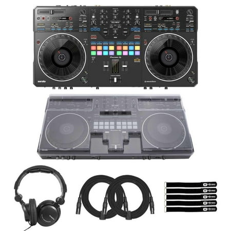 Pioneer DJ DDJ-REV5 Scratch-Style 2-Channel Performance DJ Controller with Cover & Headphones Package