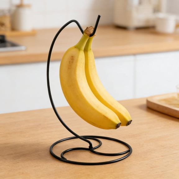 Sturdy Banana Hanger Storage Rack For Kitchen Countertop Space Saving Fruit Display Holder Organizer Rack 13.8"X6.7"X0.4"