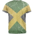 thumbnail image 2 of Distressed Jamacian Flag Mens T Shirt Heather White X-LG, 2 of 2