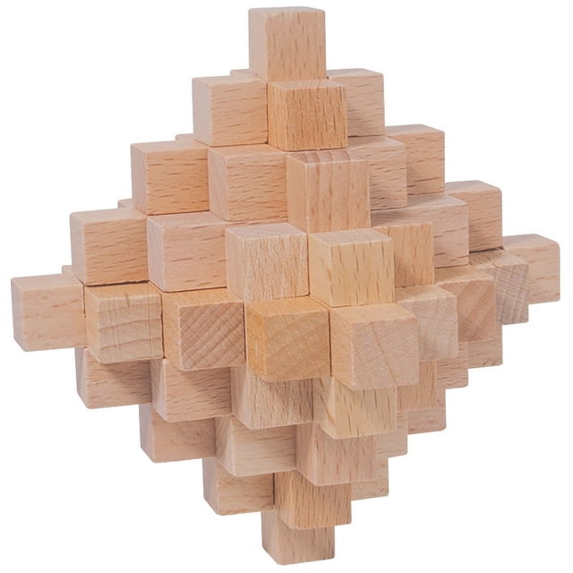 Wooden Kongming Lock, 3D Brain Teaser Puzzle, Office Decompression Puzzle For Adult, Desktop Intelligence Gift For Kids (Big Pineapple) For Adult