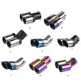 thumbnail image 4 of Kenally Silenciador de escape Universal para coche, punta redonda de acero inoxidable, revestimiento de garganta trasera, puntas de tubo de Accesorios para motos Recto/Azul, 4 of 6
