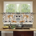 thumbnail image 4 of Yayeee Kitchen Curtains Tier Set of 2 Light Filtering 57"x24" Over Sink Window Panels, Animals in A Forest Pattern, 4 of 7