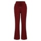 thumbnail image 2 of ICHUANYI ClearanceWomen Casual Cotton And Linen Solid Drawstring Elastic Waist Long Straight Pants(Red, XXL) ICHUANYI WER20232080501782, 2 of 9