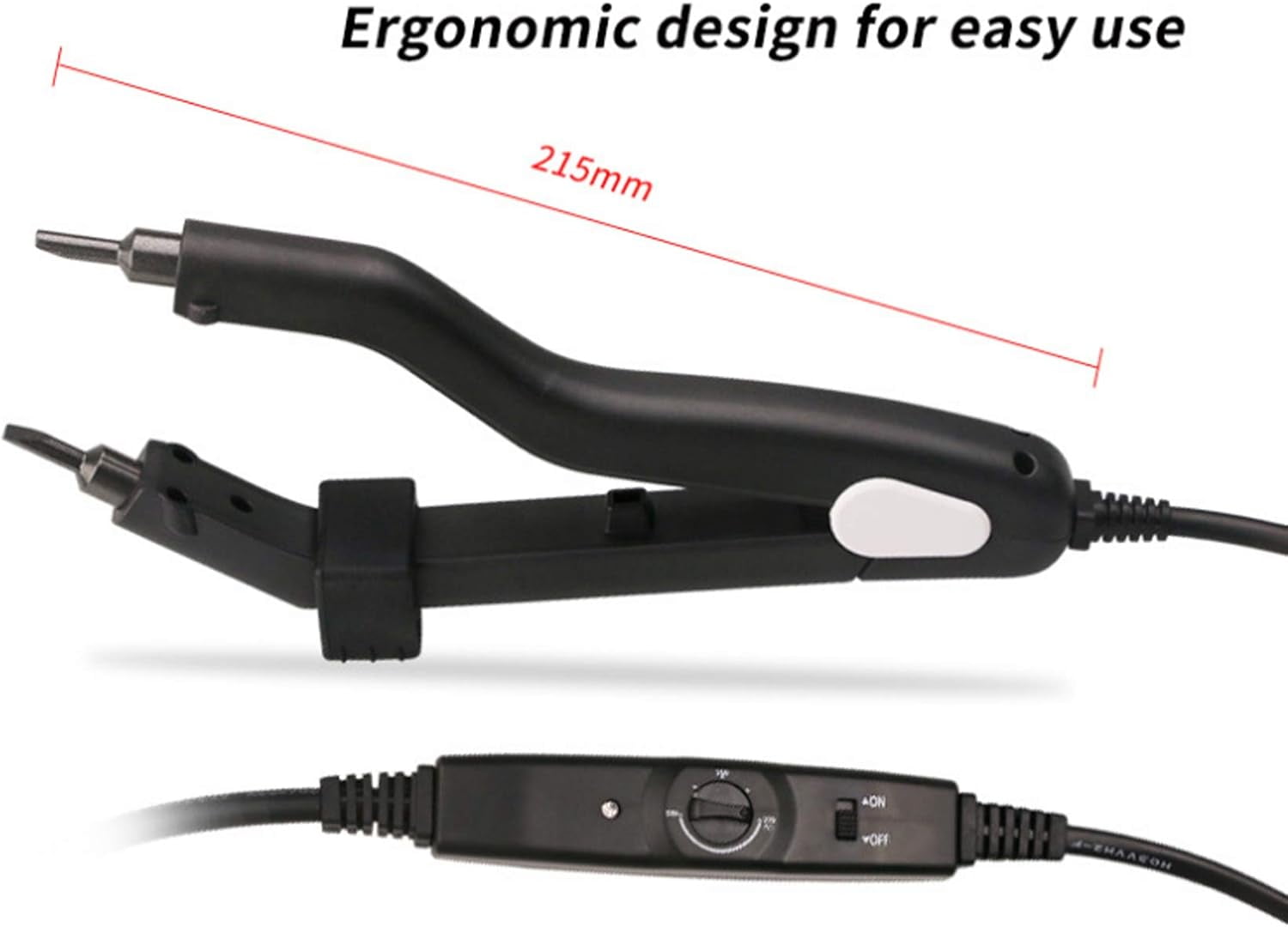 Heat Hair Connector Adjustable Temperature Heating Tip Hair Extension Iron, Fusion Hair Extension Iron Keratin Bonding Tools New Version Home USE