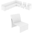 thumbnail image 2 of Siesta ISP837-WH Monaco Sectionnel Pièce d'Extension Blanc avec Coussin, 2 of 3